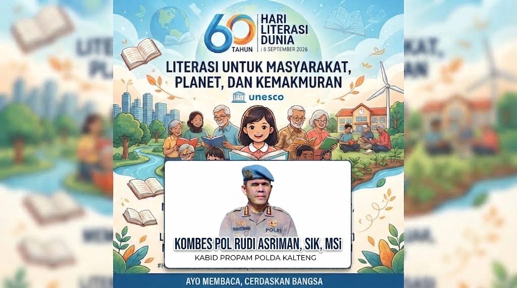 Kombes Pol Rudi Asriman Ajak Generasi Muda Kalteng Tingkatkan Budaya Baca di Hari Literasi Dunia Ke 60