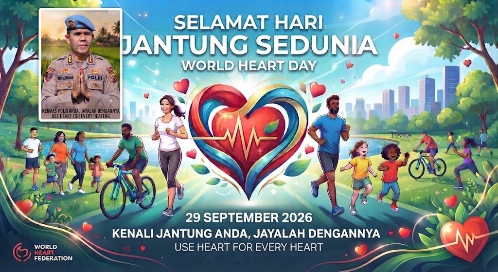 Menjaga Asa dan Raga : Kabid Propam Polda Kalteng pada Peringatan Hari Jantung Sedunia 2026
