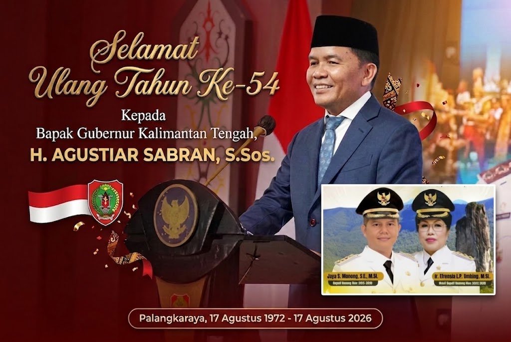 Bupati dan Wabup Gunung Mas Ucapkan Selamat Ulang Tahun ke-54 untuk Gubernur Kalteng