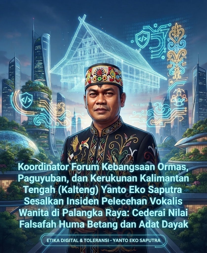 Koordinator Forum Kebangsaan Ormas, Paguyuban, dan Kerukunan Kalimantan Tengah (Kalteng ) Yanto Eko Saputra Sesalkan Insiden Pelecehan Vokalis Wanita di Palangka Raya: Cederai Nilai Falsafah Huma Betang dan Adat Dayak