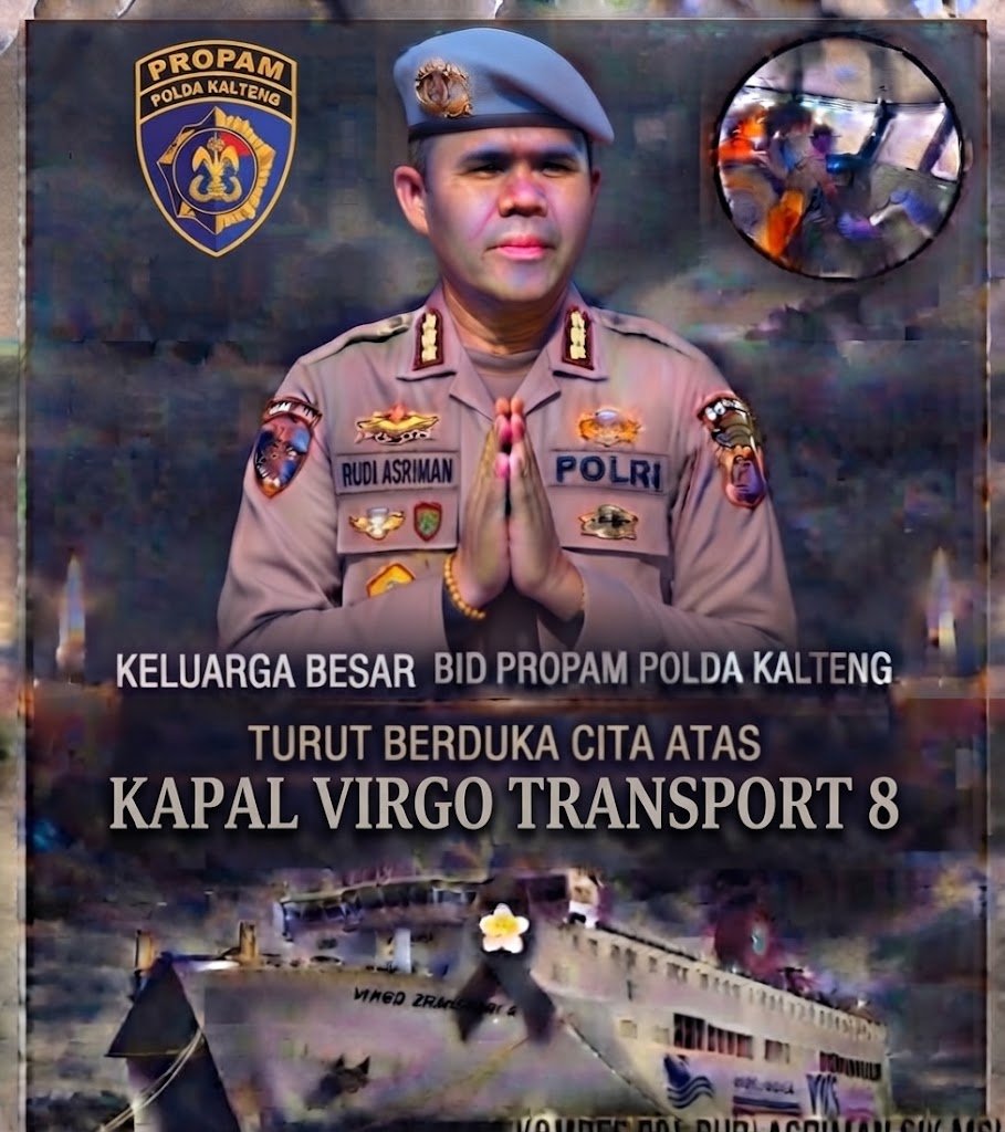 BID PROPAM POLDA KALTENG Sampaikan Belasungkawa Atas Tragedi Kapal Virgo Transport 8