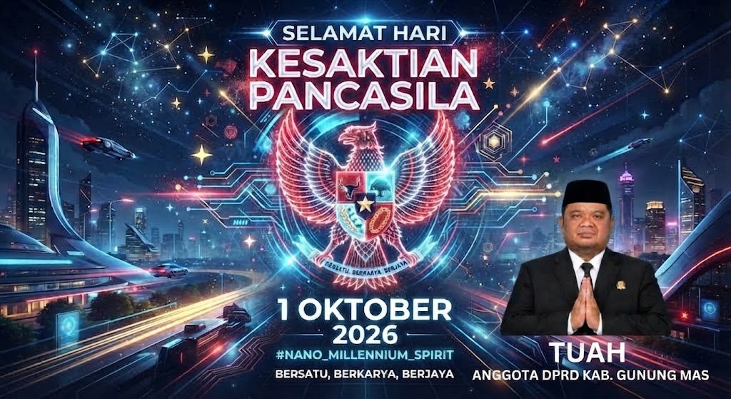 Semangat Hari Kesaktian Pancasila: Anggota DPRD Gunung Mas Tuah Ajak Warga Perkuat Gotong Royong Hadapi Karhutla
