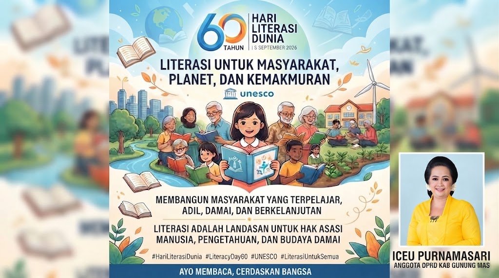 Hari Literasi Dunia ke-60: Iceu Purnamasari Ajak Generasi Muda Gunung Mas Perkuat Daya Saing Global