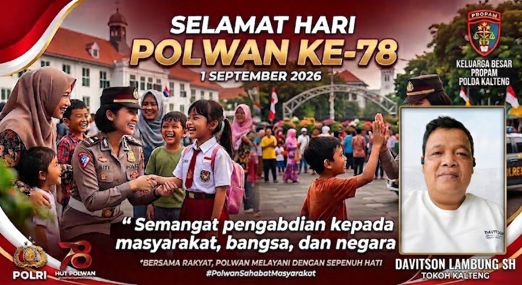 Tokoh Masyarakat Kalteng Davitson Lambung Sampaikan Ucapan Hari Jadi Polwan ke-78, Dorong Aksi Nyata Bantu Masyarakat Yang Terdampak Akibat Udara Yang Bisa Pengaruh Kesehatan