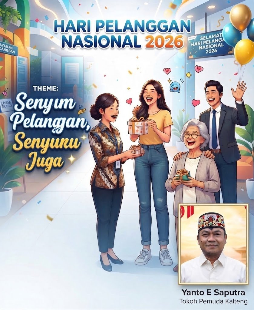 Peringatan Hari Pelanggan Nasional 2026: Tokoh Pemuda Kalteng Yanto E Saputra Ajak Perkuat Iklim Investasi Demi Ciptakan Lapangan Kerja di Bumi Tambun Bungai