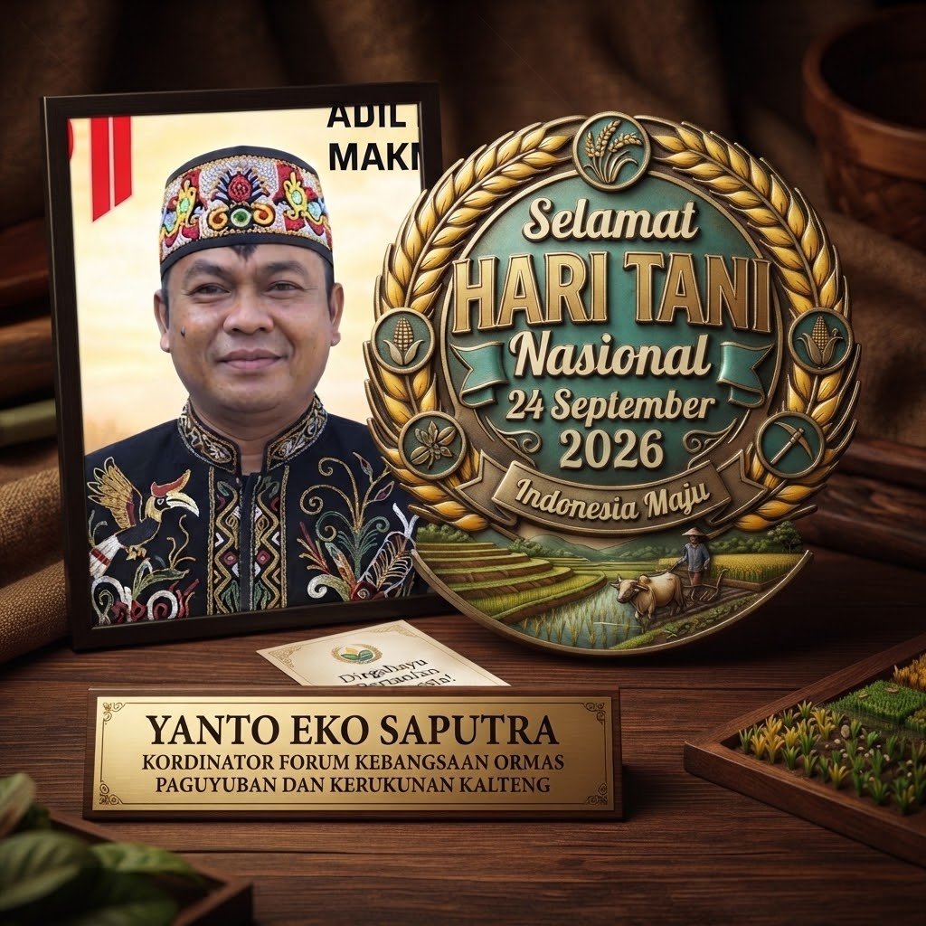 Forum Kebangsaan Kalteng Ucapkan Selamat Hari Tani Nasional 2026: Petani Sejahtera, Kalteng Berdaulat, Swasembada Pangan Terwujud